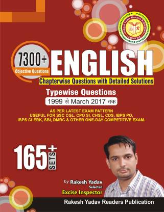 7300+ ENGLISH Chapterwise Questions With Detailed Solutions (RAKESH YADAV)